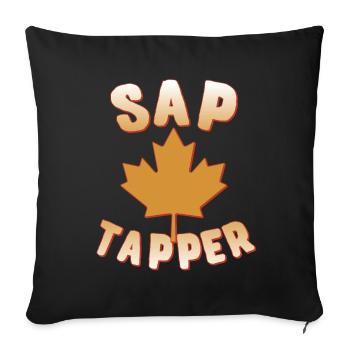 Sap Tapper Maple Syrup Season - Sofa pillowcase 17,3'' x 17,3'' (45 x 45 cm) - black - Front