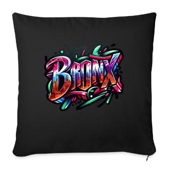 Bronx New York Graffiti - Sofa pillowcase 17,3'' x 17,3'' (45 x 45 cm) - black - Front