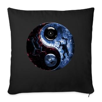 Yin Yang - Sofa pillowcase 17,3'' x 17,3'' (45 x 45 cm) - black - Front