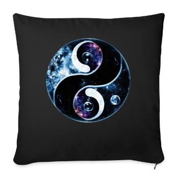 Yin Yang - Sofa pillowcase 17,3'' x 17,3'' (45 x 45 cm) - black - Front