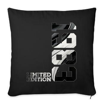 LIMITED EDITION 1983 43RD BIRTHDAY - Sofa pillowcase 17,3'' x 17,3'' (45 x 45 cm) - black - Front