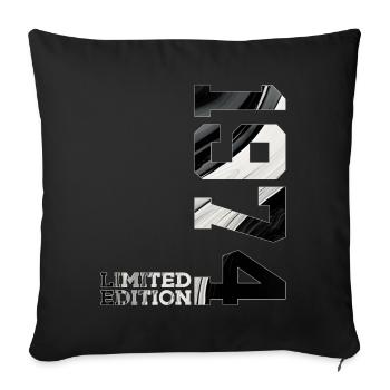 LIMITED EDITION 1974 52ND BIRTHDAY - Sofa pillowcase 17,3'' x 17,3'' (45 x 45 cm) - black - Front
