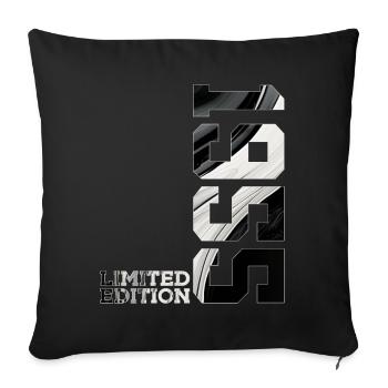 ÉDITION LIMITÉE 71E ANNIVERSAIRE 1955 - Housse de coussin décorative 45 x 45 cm - noir - Devant