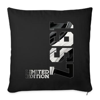 ÉDITION LIMITÉE 69E ANNIVERSAIRE 1957 - Housse de coussin décorative 45 x 45 cm - noir - Devant
