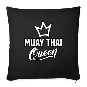 Reine du Muay Thai - Housse de coussin décorative 45 x 45 cm - noir - Devant
