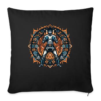 Muay Thaï - Housse de coussin décorative 45 x 45 cm - noir - Devant