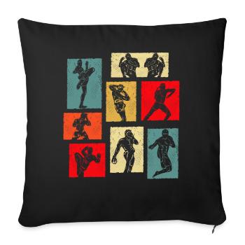 Muay Thai - Sofa pillowcase 17,3'' x 17,3'' (45 x 45 cm) - black - Front