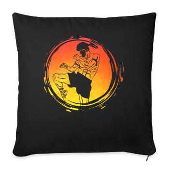 Muay Thai - Sofa pillowcase 17,3'' x 17,3'' (45 x 45 cm) - black - Front