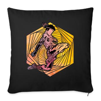 Muay Thaï - Housse de coussin décorative 45 x 45 cm - noir - Devant