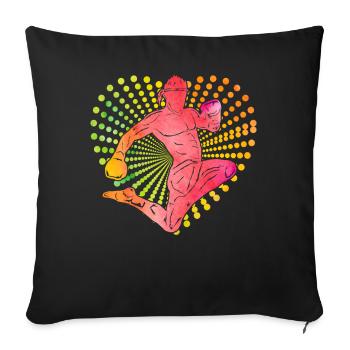 Muay Thaï - Housse de coussin décorative 45 x 45 cm - noir - Devant