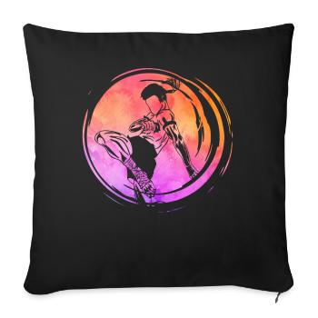 Muay Thaï - Housse de coussin décorative 45 x 45 cm - noir - Devant