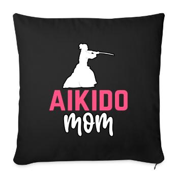 Aikido Mama - Sofakissenbezug 45 x 45 cm - Schwarz - Vorne