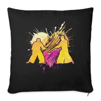 Aikido - Sofa pillowcase 17,3'' x 17,3'' (45 x 45 cm) - black - Front