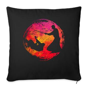 Aikido - Sofa pillowcase 17,3'' x 17,3'' (45 x 45 cm) - black - Front