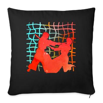 Aikido - Sofa pillowcase 17,3'' x 17,3'' (45 x 45 cm) - black - Front
