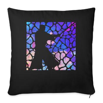 Aikido - Sofa pillowcase 17,3'' x 17,3'' (45 x 45 cm) - black - Front
