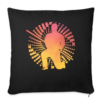 Aikido - Sofa pillowcase 17,3'' x 17,3'' (45 x 45 cm) - black - Front