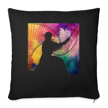 Aikido - Sofa pillowcase 17,3'' x 17,3'' (45 x 45 cm) - black - Front