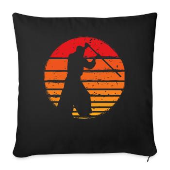 Aikido - Sofa pillowcase 17,3'' x 17,3'' (45 x 45 cm) - black - Front