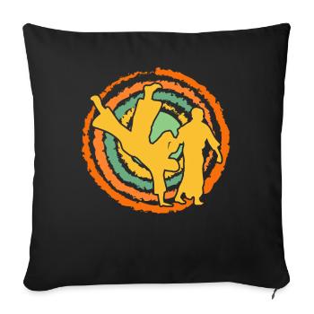 Aikido - Sofa pillowcase 17,3'' x 17,3'' (45 x 45 cm) - black - Front