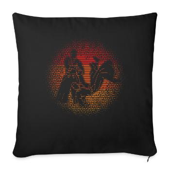 Aikido - Sofa pillowcase 17,3'' x 17,3'' (45 x 45 cm) - black - Front