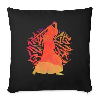 Aikido - Sofa pillowcase 17,3'' x 17,3'' (45 x 45 cm) - black - Front