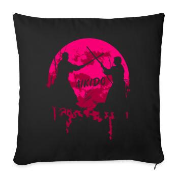 Aikido - Sofa pillowcase 17,3'' x 17,3'' (45 x 45 cm) - black - Front