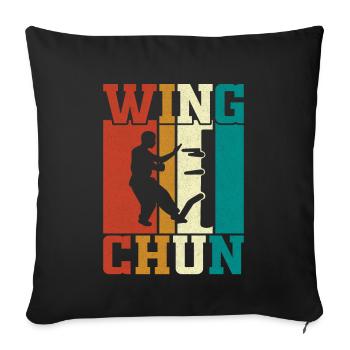 Wing Chun - Sofakissenbezug 45 x 45 cm - Schwarz - Vorne