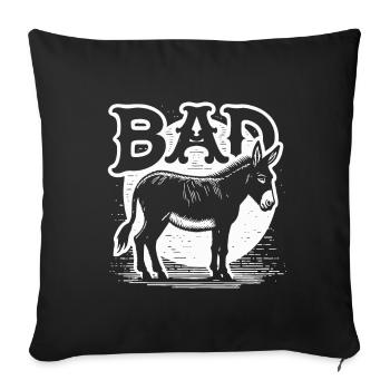 Bad Ass Donkey - Sofa pillowcase 17,3'' x 17,3'' (45 x 45 cm) - black - Front