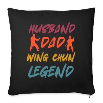 Husband Dad Wing Chun Legend - Sofa pillowcase 17,3'' x 17,3'' (45 x 45 cm) - black - Front