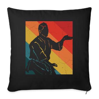 Wing Chun Kung Fu - Housse de coussin décorative 45 x 45 cm - noir - Devant