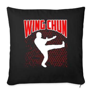 Wing Chun - Sofakissenbezug 45 x 45 cm - Schwarz - Vorne