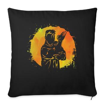 Wing Chun - Sofa pillowcase 17,3'' x 17,3'' (45 x 45 cm) - black - Front