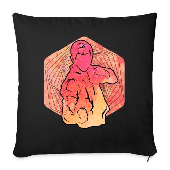 Wing Chun - Sofakissenbezug 45 x 45 cm - Schwarz - Vorne