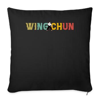 Wing Chun - Housse de coussin décorative 45 x 45 cm - noir - Devant