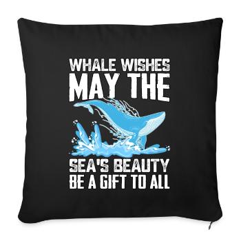 Que la beauté de la mer soit un cadeau pour tous - Housse de coussin décorative 45 x 45 cm - noir - Devant
