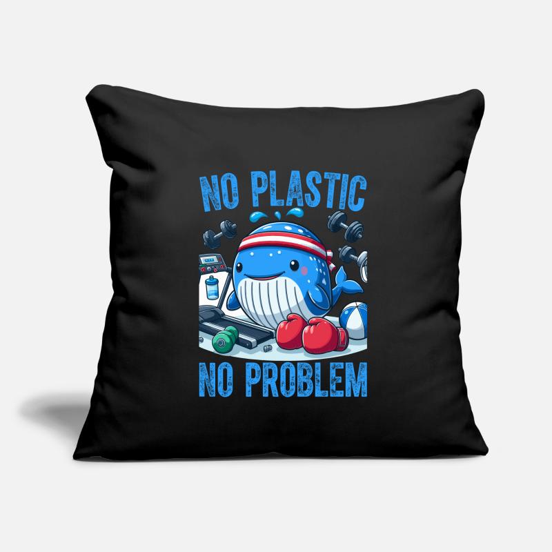 Pas de plastique, pas de problème Housse de coussin décorative 45 x 45 cm