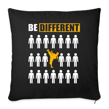 Soyez différent Taekwondo - Housse de coussin décorative 45 x 45 cm - noir - Devant