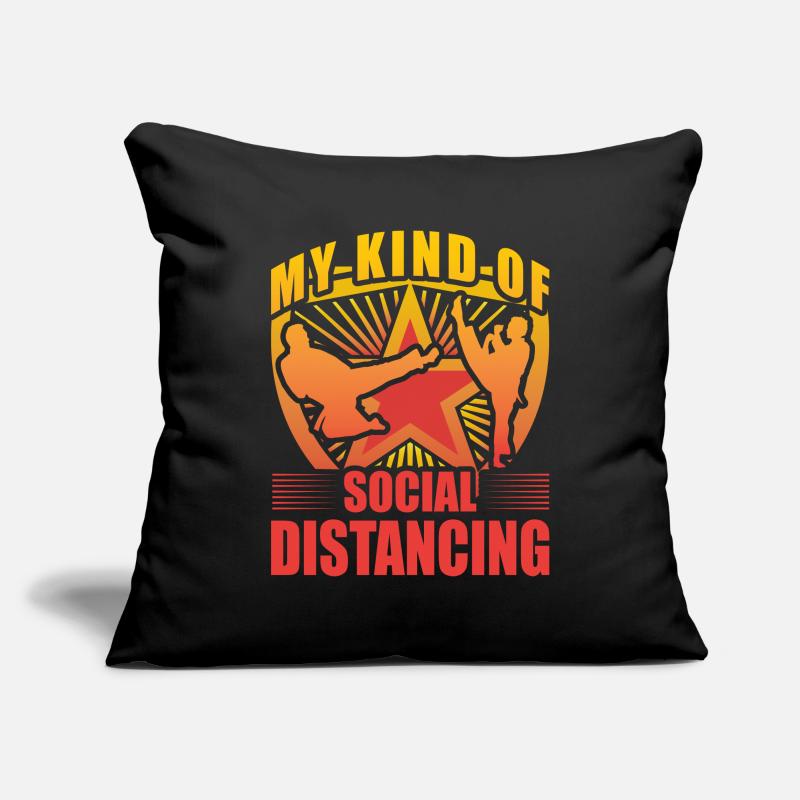 Mon type de distanciation sociale Housse de coussin décorative 45 x 45 cm