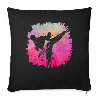 Taekwondo - Housse de coussin décorative 45 x 45 cm - noir - Devant
