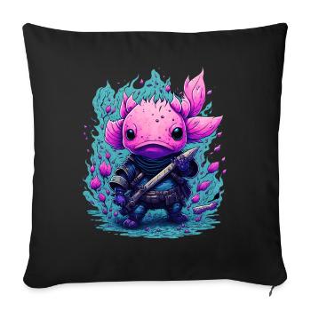 Axolotl - Housse de coussin décorative 45 x 45 cm - noir - Devant