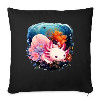 axolotl - Housse de coussin décorative 45 x 45 cm - noir - Devant