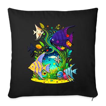 Skalar - Sofakissenbezug 45 x 45 cm - Schwarz - Vorne