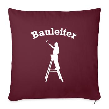 Drôle de directeur de la construction en chef de la conception du chantier de construction - Housse de coussin décorative 45 x 45 cm - bordeaux - Devant