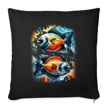 Skalar - Sofakissenbezug 45 x 45 cm - Schwarz - Vorne