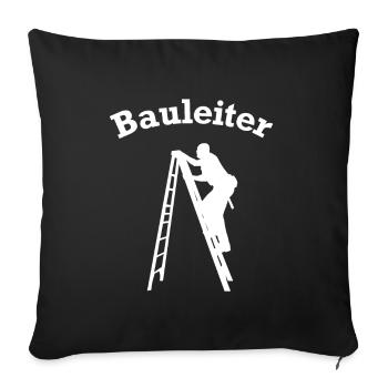 Gestionnaire de construction Chantier de construction Chantiers Drôle - Housse de coussin décorative 45 x 45 cm - noir - Devant