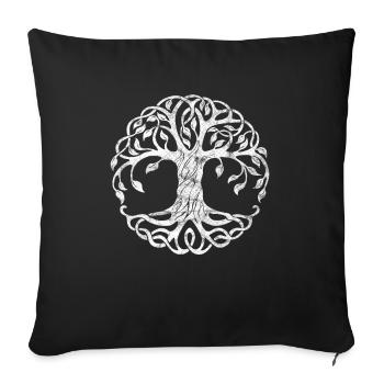 Arbre celtique irlandais Irlande St Patrick’s Day - Housse de coussin décorative 45 x 45 cm - noir - Devant