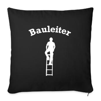 Gestionnaire de construction Chantier de construction Chantiers Drôle - Housse de coussin décorative 45 x 45 cm - noir - Devant