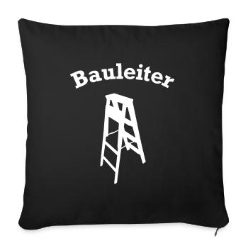 Site Manager Stepladder Construction Site Construction Site Manager - Sofa pillowcase 17,3'' x 17,3'' (45 x 45 cm) - black - Front
