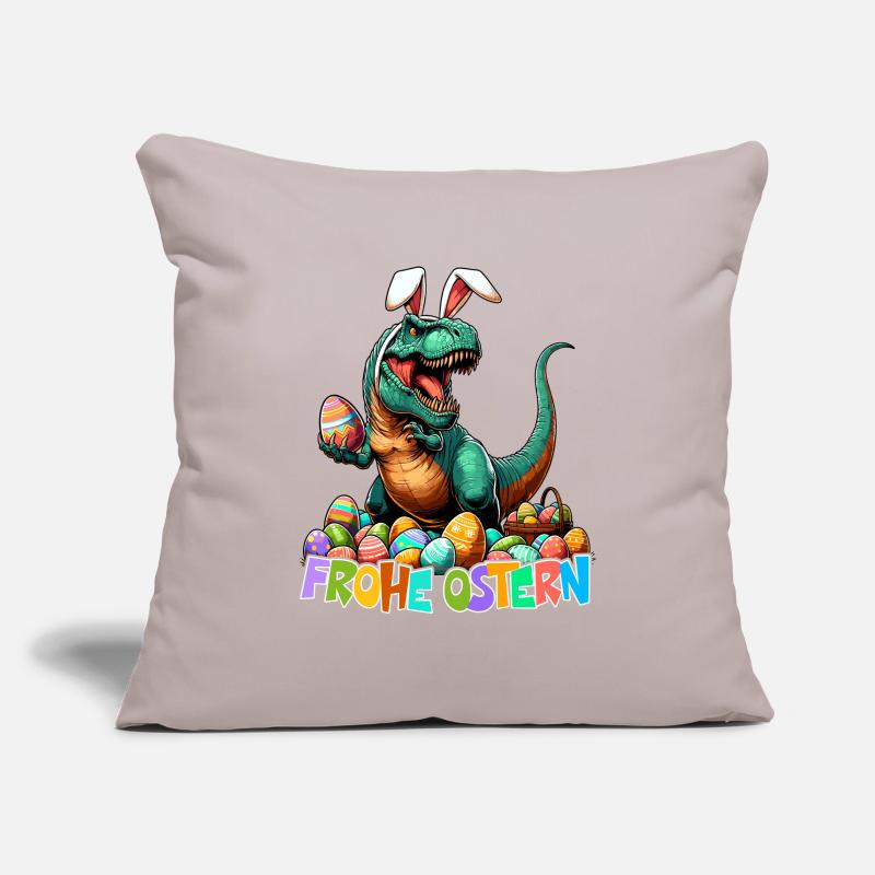 Dinosaur Trex Boys Easter Basket Easter Bunny Sofa pillowcase 17,3'' x 17,3'' (45 x 45 cm)